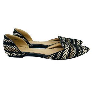 Restricted Shoes Womens Size 9 Black Woven Slip On Comfort Flats D'Orsay Braid